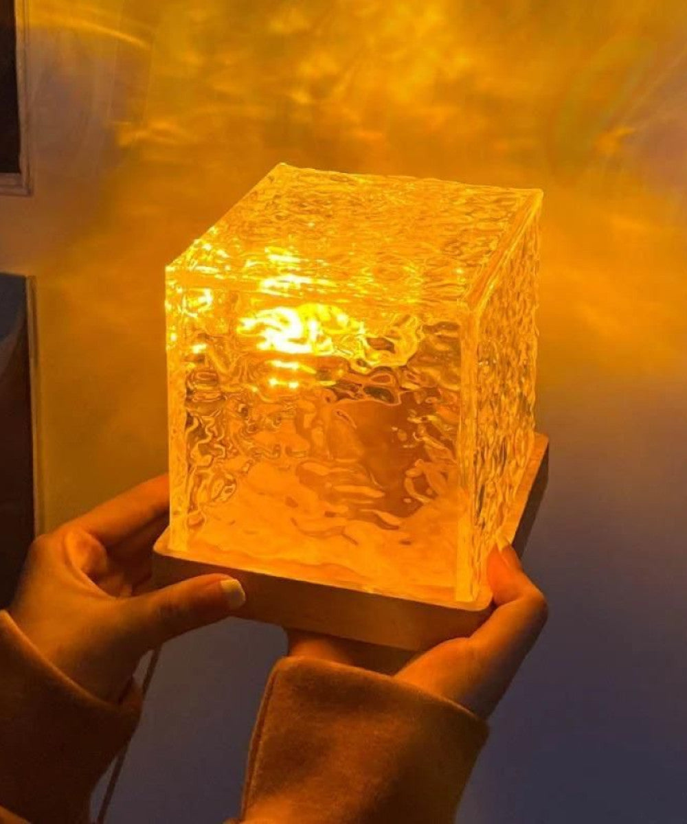 Rotating Water Ripple Night Light Aura Lamp